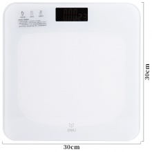 得力（deli） 电子秤 健康秤(透明)(台) 86100充电款（白色）