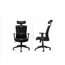 得力（deli）  家用办公椅 转椅人体工学职员椅 时尚升降网布椅 87090