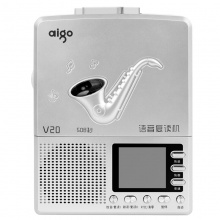 爱国者（aigo）V20 复读机中小学生英语学习机 英语磁带播放 音乐播放 录音机 蓝色