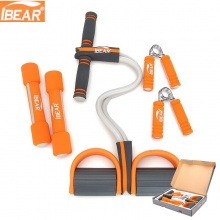 伊贝尔 S-004 健身运动器材家用套装五件套 含握力器 脚蹬式健腹器 哑铃