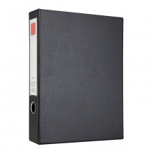 齐心(Comix) 办公必备磁扣式PVC档案盒 A1297 黑色 A4 55mm