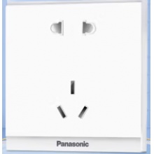 松下（ Panasonic）开关插座面板 正五孔二三插电源插座面板 10A5孔墙壁插座 悦皓 白色 WMWF122