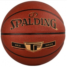 斯伯丁（SPALDING）比赛篮球Gold经典系列室内外职业赛事7号PU材质篮球 76-857Y
