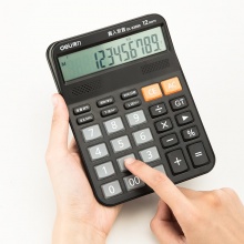 Deli/得力33590商务型语音计算器 塑胶按键
