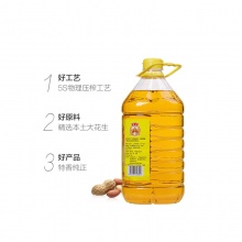 鲁花 食用油 5S 物理压榨 压榨一级 花生油4L