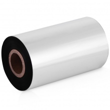 得力(deli)110mm*300m热转印条码机标签机蜡基碳带81522（单卷装）