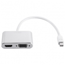 得力83301_Mini DP转HDMI/VGA转换器(银色)