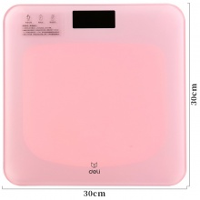 得力（deli） 电子秤 健康秤(透明)(台) 86100充电款（粉色） 