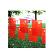串旗国庆用品 红旗国旗串8号6米20面