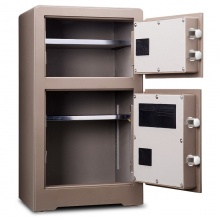 得力(deli)保险柜 27103 双保险 电子密码国标保险箱 液晶面板  80cm  金衣卫系列