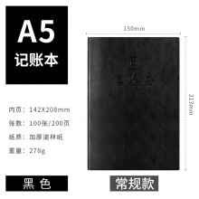 白金丽人 A5记账本 100张/200页 加厚道林纸 多色可选