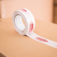 得力33445快递胶带42mm*120m*50um(白红)(5卷/筒)