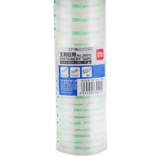 得力30015文具胶带12mm*30y*38um(12卷/筒)