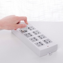得力18212电源插座(白色)8位5米