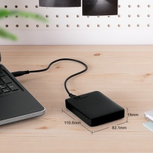 西部数据(WD)1TB USB3.0移动硬盘Elements 新元素系列2.5英寸(稳定耐用 海量存储)WDBUZG0010BBK