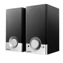 漫步者（EDIFIER） R18T 多媒体有源音箱 2.0声道 直径50*90mm扬声器单元 1.7m连接线 黑色