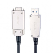 FIBBR 光纤USB 3.0移动硬盘数据线AM/MicroB用于工业打印相机器人视觉检测远程存储设备