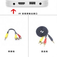 AV输入线3.5mm音频线 AV复合线 AV一分三 AV连接线 三合一莲花头电视盒子AV数据