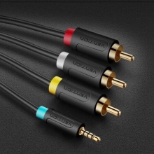 AV线复合音视频连接线 3.5mm音频线一分三红白黄转接线 小米盒子机顶盒接电视 1.5米