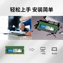 英睿达（Crucial）8GB DDR4 2666频率 内存条