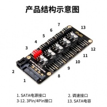 佳翼（JEYI）主板4Pin 4针PWM集线器