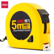 得力(deli)5m锁定功能钢卷尺 木工尺装修测量尺子 办公用品 8203